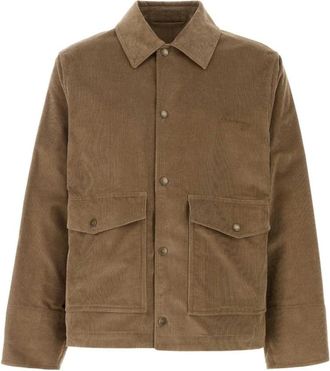 Burberry Corduroy Trucker Jacket - Heren - Zomerjassen - Groen - M - Katoen - Jassen