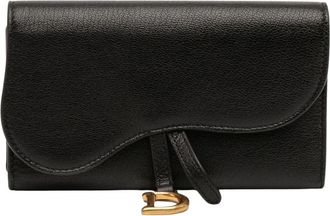 Dior Pre-owned Saddle Portemonnee - Dames - Vintage Accessoires - Zwart - ONE Size - Vintage