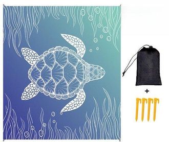 OEM Manta De Picnic Impermeable - Resistente A La Arena - 200x210 Cm - Azul