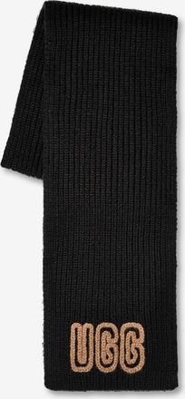 UGG Rechteckiger Strickschal mit gesticktem Logo