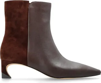 Kate Spade New York Schoenen, Dames, Bruin, 36 1/2 EU, Leer, Viv Hoge Enkel Laarsjes