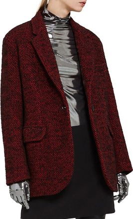 ottod'Ame Tweed Blazer in Red/black at Nordstrom, Size 38 It