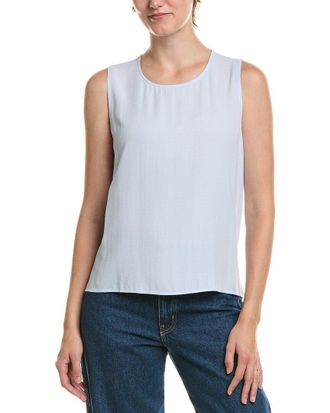 Eileen Fisher Round Neck Silk Shell