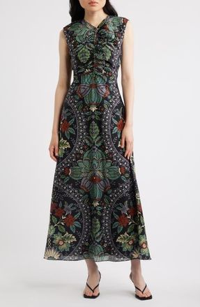 Elie Tahari The Kinsley Print Maxi Dress in Dianas Garden Print at Nordstrom, Size 14