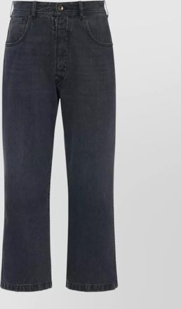 Maison Margiela cropped five pocket trousers fringed hem