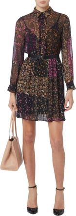 iBlues Elegante Jurk Currier - Dames - Korte kleedjes - Zwart - XS - Polyester - Kleedjes