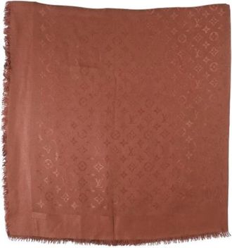 Louis Vuitton Pre-owned Scarves, female, Brown, Size: ONE SIZE Pre-owned Silk Scarf