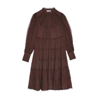 Ermanno Scervino Midi Dresses, female, Brown, Size: M vestiti e tute poliestere