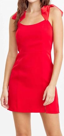 Adelyn Rae Gia Ribbon Strap Dress In Red