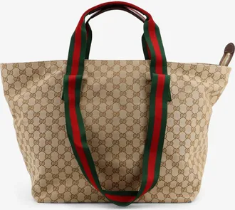 Gucci Borsa Shopping in tessuto GG con dettaglio manici Nastro Web - GUCCI - gender_Man