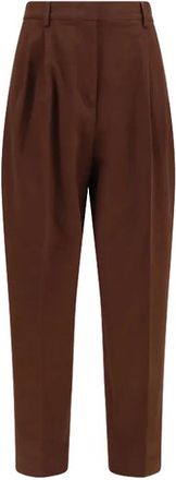 Fabiana Filippi Monili Broek - Dames - Broeken - Bruin - S - Katoen - Broeken