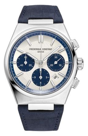 Frederique Constant Highlife Chronograph Interchangeable Strap Watch, 41mm in Silver-Tone at Nordstrom