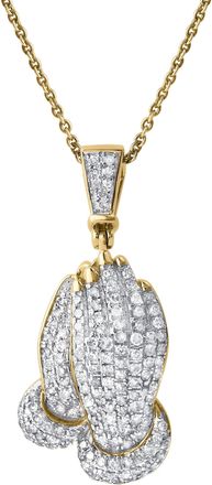 LuvMyJewelry Amoria 10K Gold Diamond Pendant - 6.25 CT