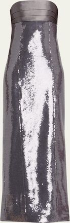 Retrofête Kenia Strapless Sequined Dress