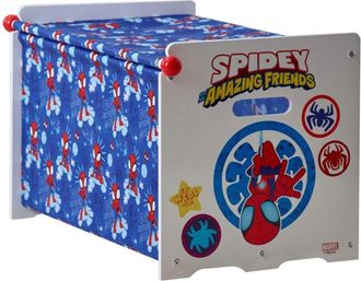 Disney Marvel Spiderman Cassapanca Portagiochi In Legno e Tessuto