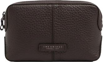 The Bridge Manfredi Polstasje - Dames - Portefeuilles - Bruin - ONE Size - Leer - Accessoires