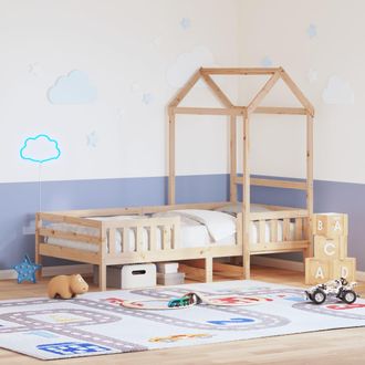 vidaXL Vidaxl - Estructura De Cama Con Techo Madera Maciza De Pino 75x190 Cm