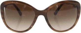 Chanel Pre-owned Accessories, female, Brown, Size: ONE SIZE Pre-owned Plastic Sunglasses