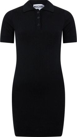 Moschino Korte Polo Jurk - Dames - Korte kleedjes - Zwart - XS - Wol - Kleedjes