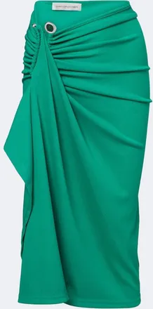 CHRISTOPHER ESBER Crystal Pendant jersey midi skirt