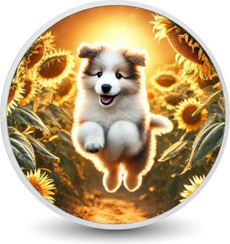 OEM Alegr&iacute;a Iluminada Por El Sol: Saltando Entre Los Girasoles Moneda De 1 Oz