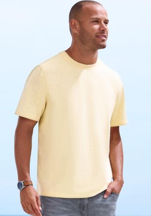 John Devin T-Shirt JOHN DEVIN, Herren, Gr. 4XL (68/70), gelb, Jersey, Obermaterial: 60% Baumwolle, 40% Polyester, regular fit, Rundhals, abgesteppte Kante, Shirt