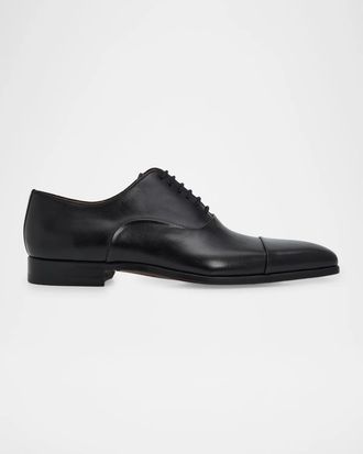 Magnanni Men & apos;s Milos Cap-Toe Leather Oxfords