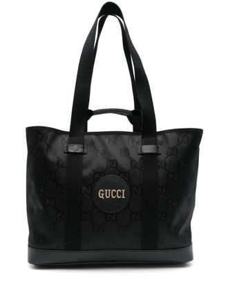 Gucci GG Supreme tote bag - men - Fabric/Calf Leather - One Size - Black