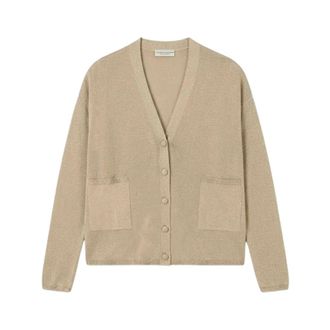 Majestic Filatures Truien & Vesten, Dames, Beige, S, Gilet Dor&eacute;