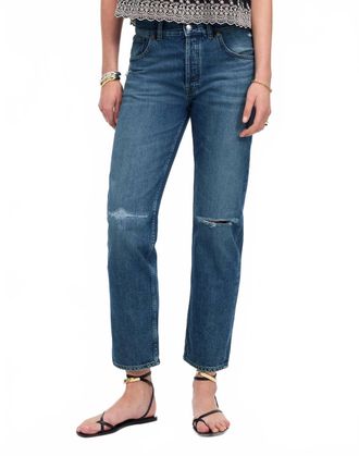 Madewell Dean Easy Straight Crop Jeans In Labette Wash