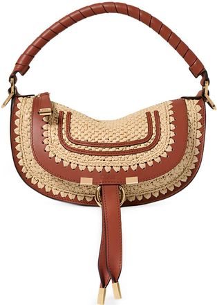 Chlo&eacute; Marcie Mini Rafia-schoudertas