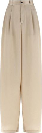 JEJIA Elsa Broeken - Dames - Wijde Broeken - Beige - XS - Satijn - Broeken