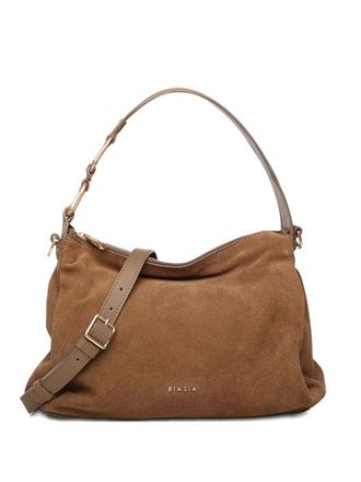 Francesco Biasia Borsa a spalla con zip - Marrone