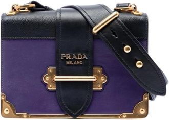 Prada Pre-owned Cahier Cross Body Bag - Dames - Vintage Schoudertas - Paars - ONE Size - Leer - Vintage