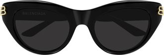 Balenciaga Bb 0466S Zonnebrillen - Dames - Zonnebrillen - Zwart - 55 MM - Accessoires