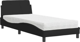 vidaXL Cama Con Colch&oacute;n Tela Negro 90x200 Cm Vidaxl