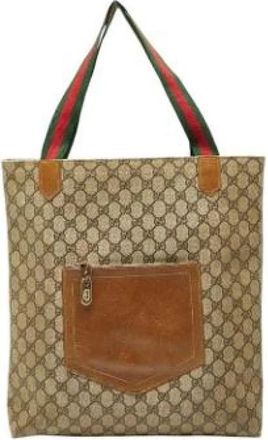 Gucci Pre-owned Vintage Tote Bag - Dames - Vintage Shopper - Beige - ONE Size - Vintage