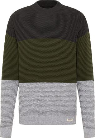 Mustang Sweatshirt MUSTANG Style Evesham, Herren, Gr. M, grau (mid grau melange), Sweatware, Obermaterial: 100% Baumwolle, meliert, regular fit taillenbedeckt