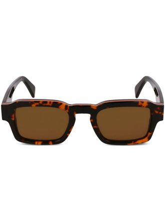 Paul Smith Latimer rectangle-frame sunglasses - Brown