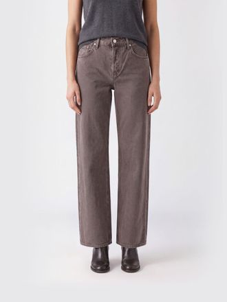 A Gold E Wide-Leg Jeans in Regenerative Cotton with Low-Rise Waist