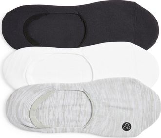 Zella Assorted 3-Pack No-Show Sneaker Socks in White Multi at Nordstrom, Size 6-8.5