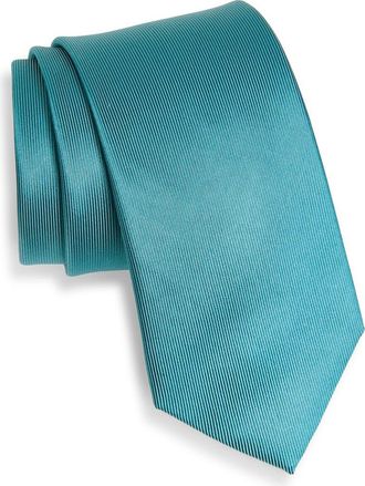 Duchamp Solid Silk Tie in Teal at Nordstrom Rack