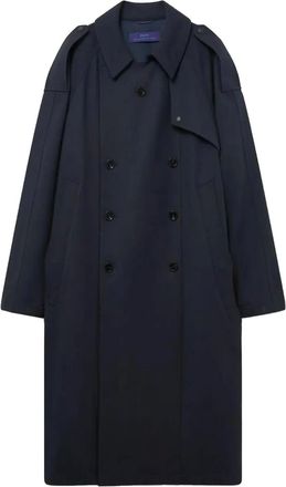 Paltò Trench doppiopetto Luca - Blu