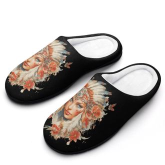 Generic Indians Women Butterflies Funny Mens Slippers Cotton Warm House Shoes Memory Foam Sandals Print Size 7-14
