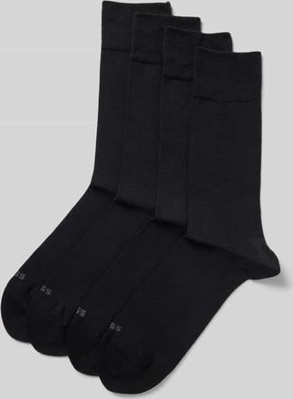 HUGO BOSS Socken aus Baumwoll-Mix im 4er-Pack in Black, Größe 39-42