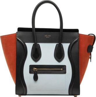 Celine Pre-owned Celine Micro Tricolor Nubuck and Calfskin Luggage Tote Ladies XYWEXWMDH8440JEH