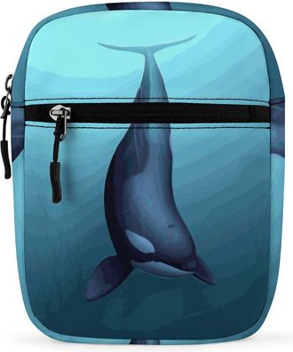 Generic Killer Whale Crossbody Bag Adjustable Satchel Cute Shoulder Bag Lightweight Sling Bags