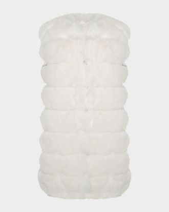 Theia Fox-Like Faux Fur Vest