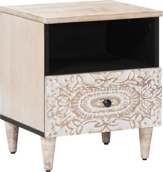 vidaXL Mueble Cama Con Caj&oacute;n 40 X 33 X 46 Cm Madera De Mango Maciza Vidaxl