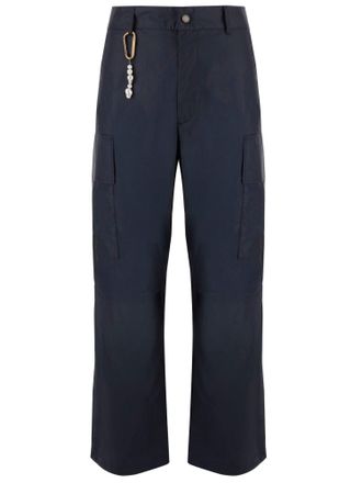 Darkpark Navy Cotton Twill Multi-Pocket Pants